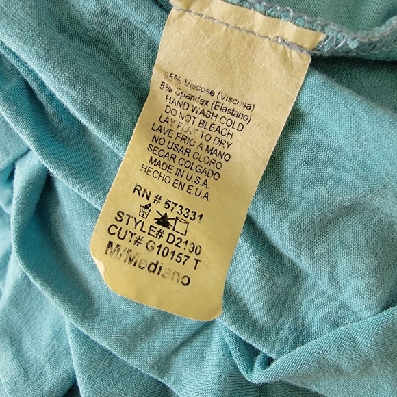 GILLI Medium Turquoise Blue Maxi Toga Dress One Shoulder - Picture 5 of 5